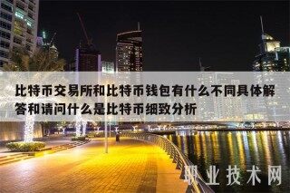 比特币交易所和比特币钱包有什么不同具体解答和请问什么是比特币细致分析
